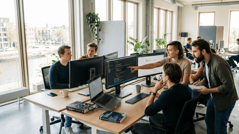 Ondernemers met een innovatief bedrijf bespreken de voorwaarden voor een WBSO subsidie aanvraag