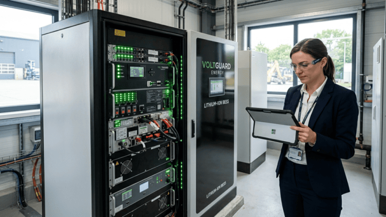 Een professionele installatie van een zakelijk accupack voor energieopslag die in aanmerking komt voor de EIA subsidie